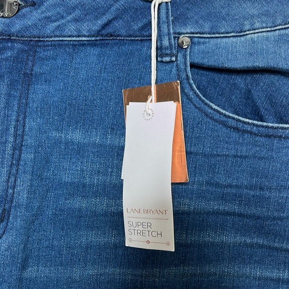 New Lane Bryant Mid Rise Super Stretch Skinny Distressed Jeans Women Plus Sz 22 - Picture 2 of 8